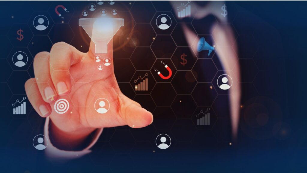 Sales and marketing alignment for MSPs shown through a shared CRM pipeline dashboard tracking leads, conversions, and B2B sales performance.