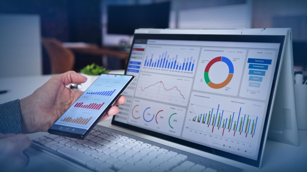 The MSP Owner's Complete Guide to Lead Generation Consultants 3 Lead generation consultant reviewing prospect data and sales pipeline metrics on a CRM dashboard.